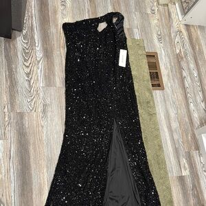Elegant Black Sequin Gown